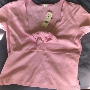 Garage Pink Top with Tie